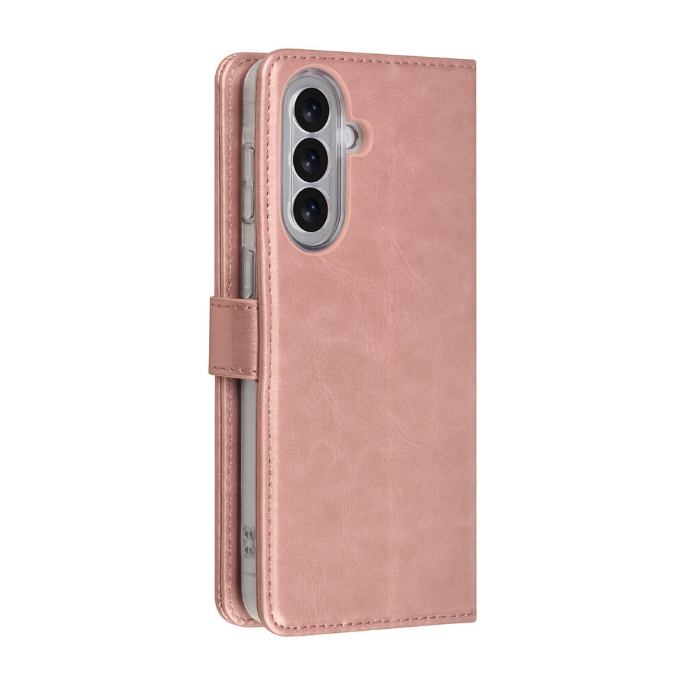 TUNIQ TUNIQ Galaxy A57 Book-Case hul - Kartenhalter für 3 Karten - Magnetverschluss - Aufhänger - Rose Gold TUNIQ TUNIQ Galaxy A57 Book-Case hul - Kartenhalter für 3 Karten - Magnetverschluss - Aufhänger - Rose Gold