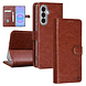 TUNIQ TUNIQ Galaxy A57 Book type case - Card holder for 3 cards - Magnetic closure - Hanger - Brown