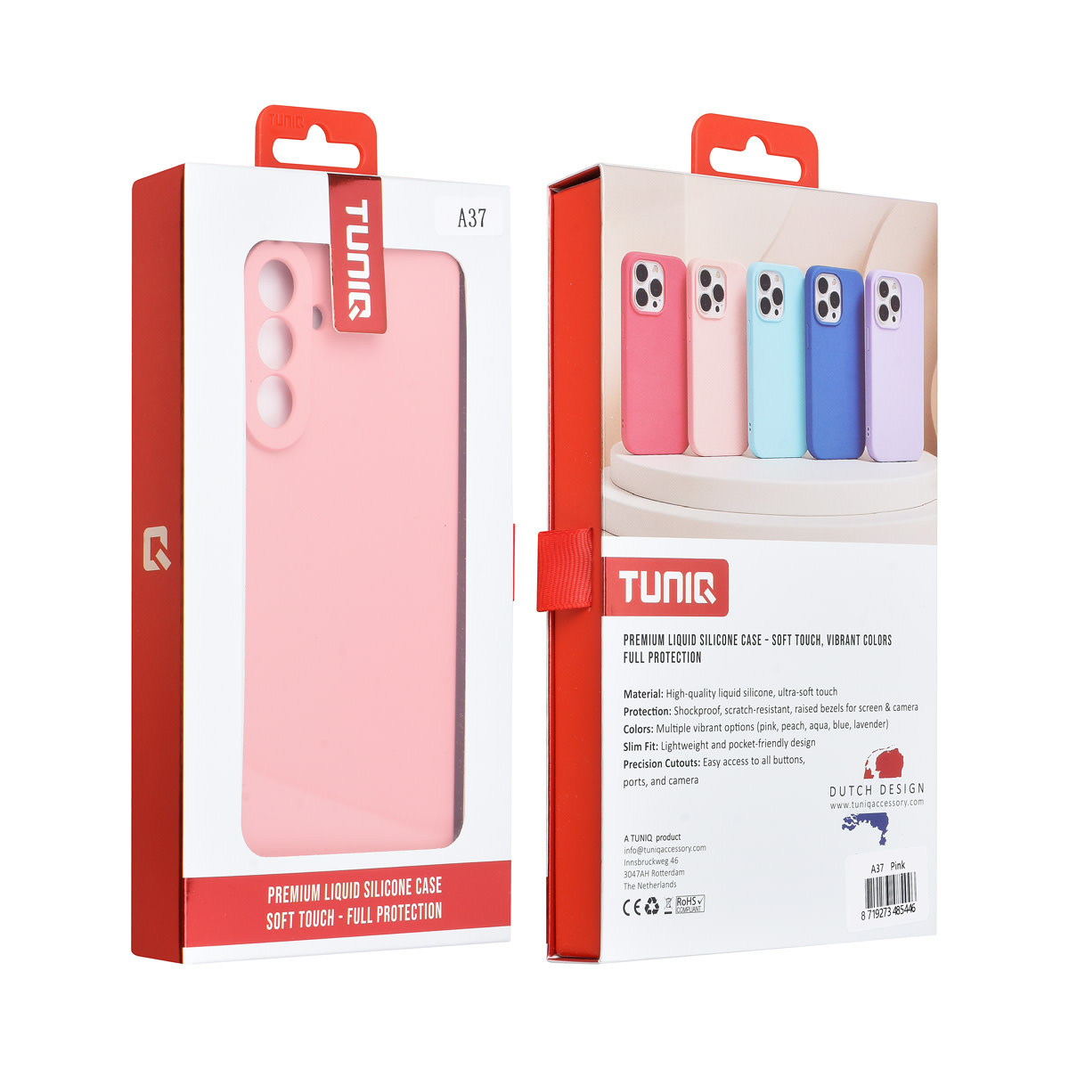 TUNIQ TUNIQ Galaxy A37 Backcover hoesje - Zalmroze, foto 3 van 3