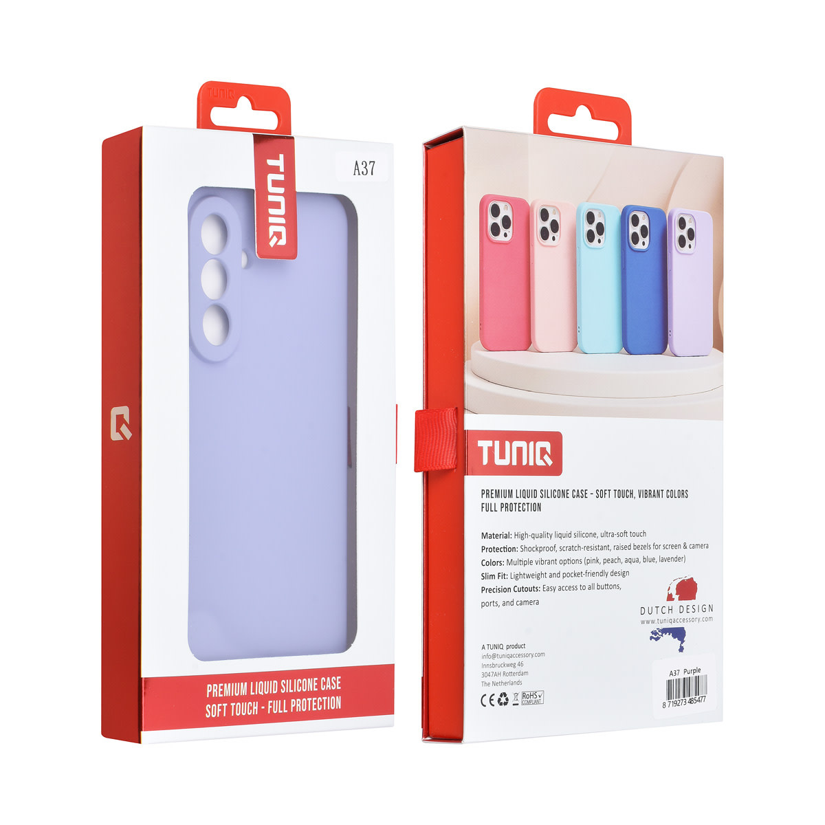 TUNIQ TUNIQ Galaxy A37 Backcover hoesje - Paars, foto 3 van 3