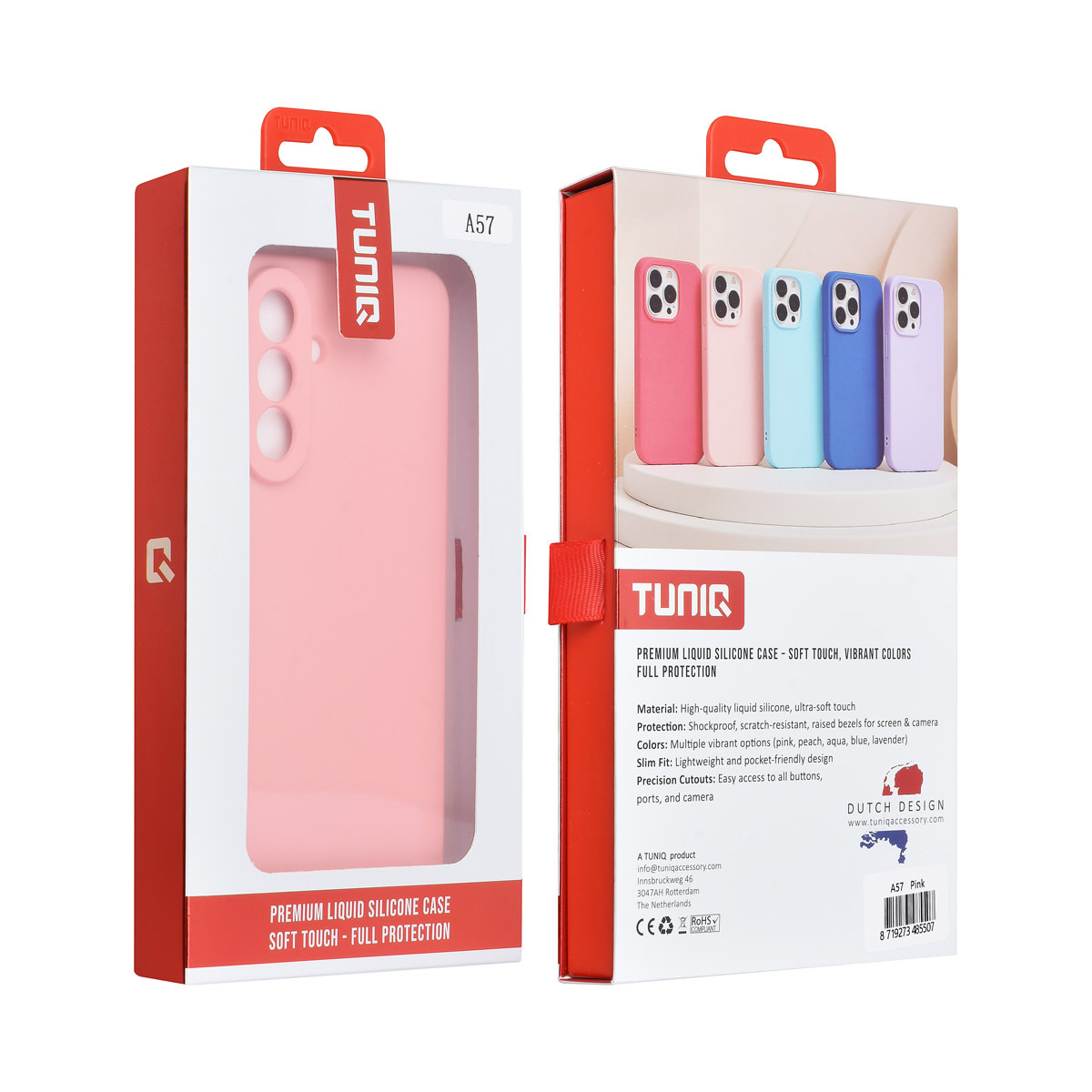 TUNIQ TUNIQ Galaxy A57 Backcover hoesje - Zalmroze, foto 3 van 3