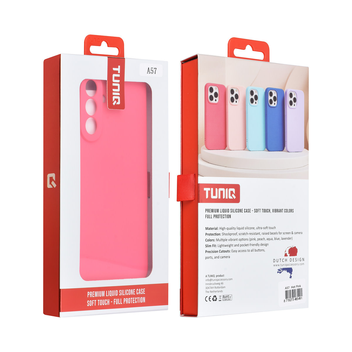 TUNIQ TUNIQ Galaxy A57 Backcover hoesje - Felroze, foto 3 van 3