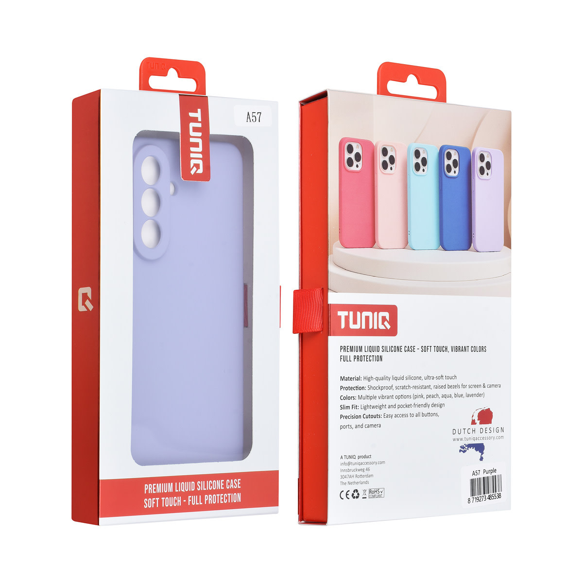 TUNIQ TUNIQ Galaxy A57 Backcover hoesje - Paars, foto 3 van 3