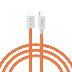 TUNIQ 27W USB-C naar Lightning Kabel 100cm - Snelle oplaadkabel - Oranje