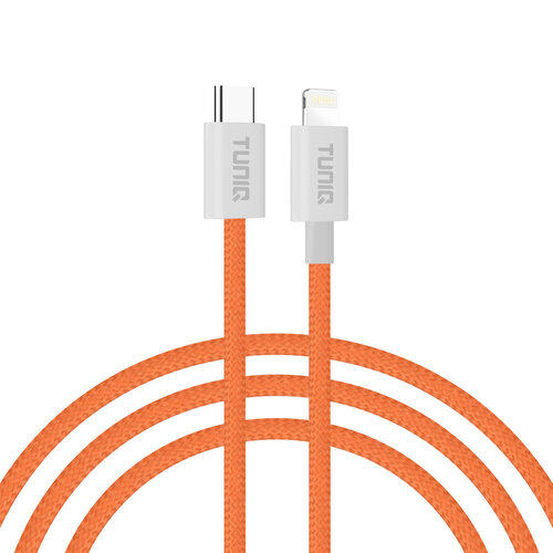 TUNIQ TUNIQ 27W Câble de charge rapide - USB-C vers Lightning Câble 100cm - Orange