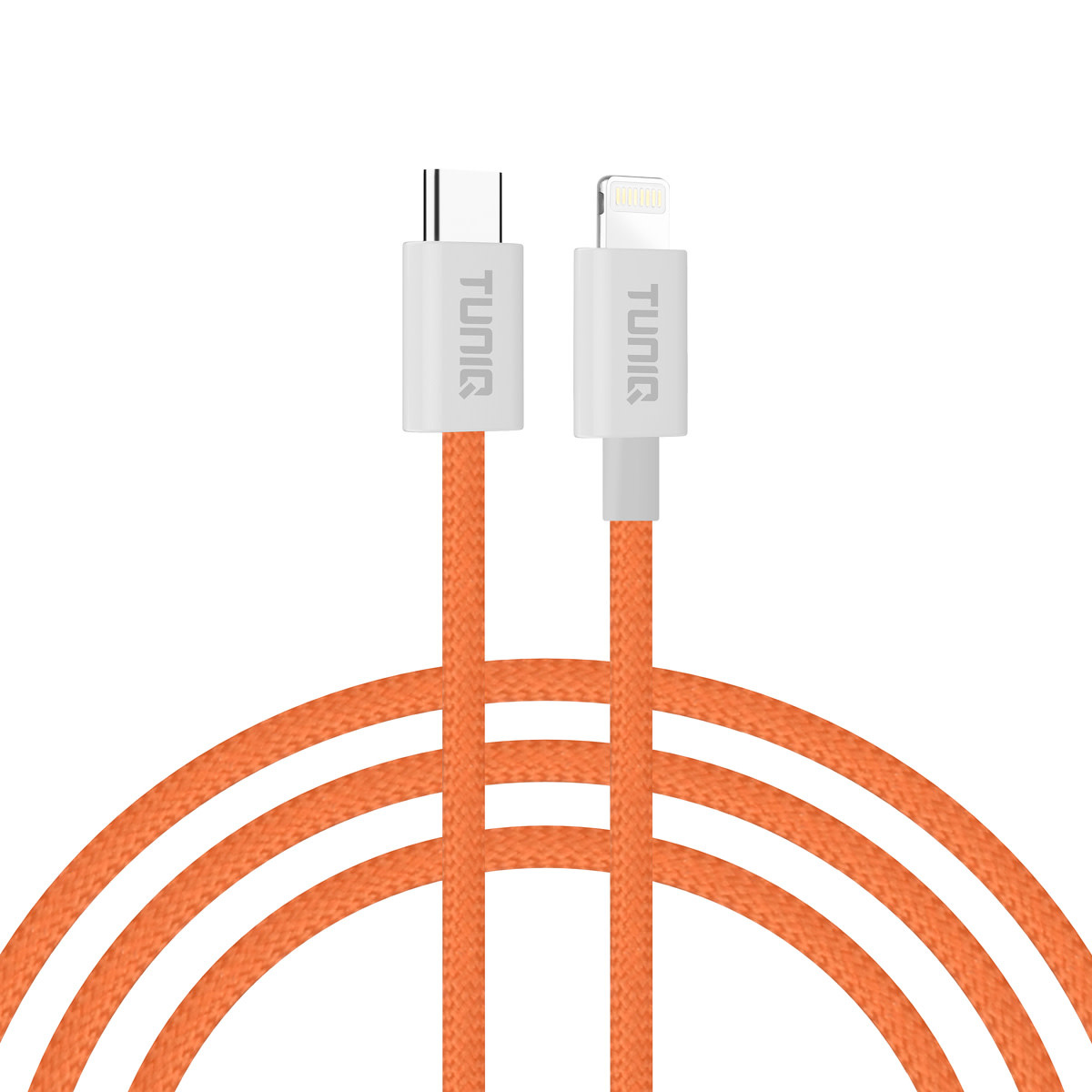 TUNIQ TUNIQ 27W USB-C naar Lightning Kabel 100cm - Snelle oplaadkabel - Oranje