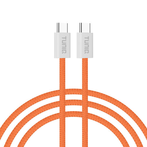 TUNIQ TUNIQ 60W USB-C to USB-C Cable 100cm - Fast charging cable - Orange