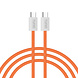 TUNIQ TUNIQ 60W USB-C to USB-C Cable 100cm - Fast charging cable - Orange TUNIQ TUNIQ 60W USB-C to USB-C Cable 100cm - Fast charging cable - Orange