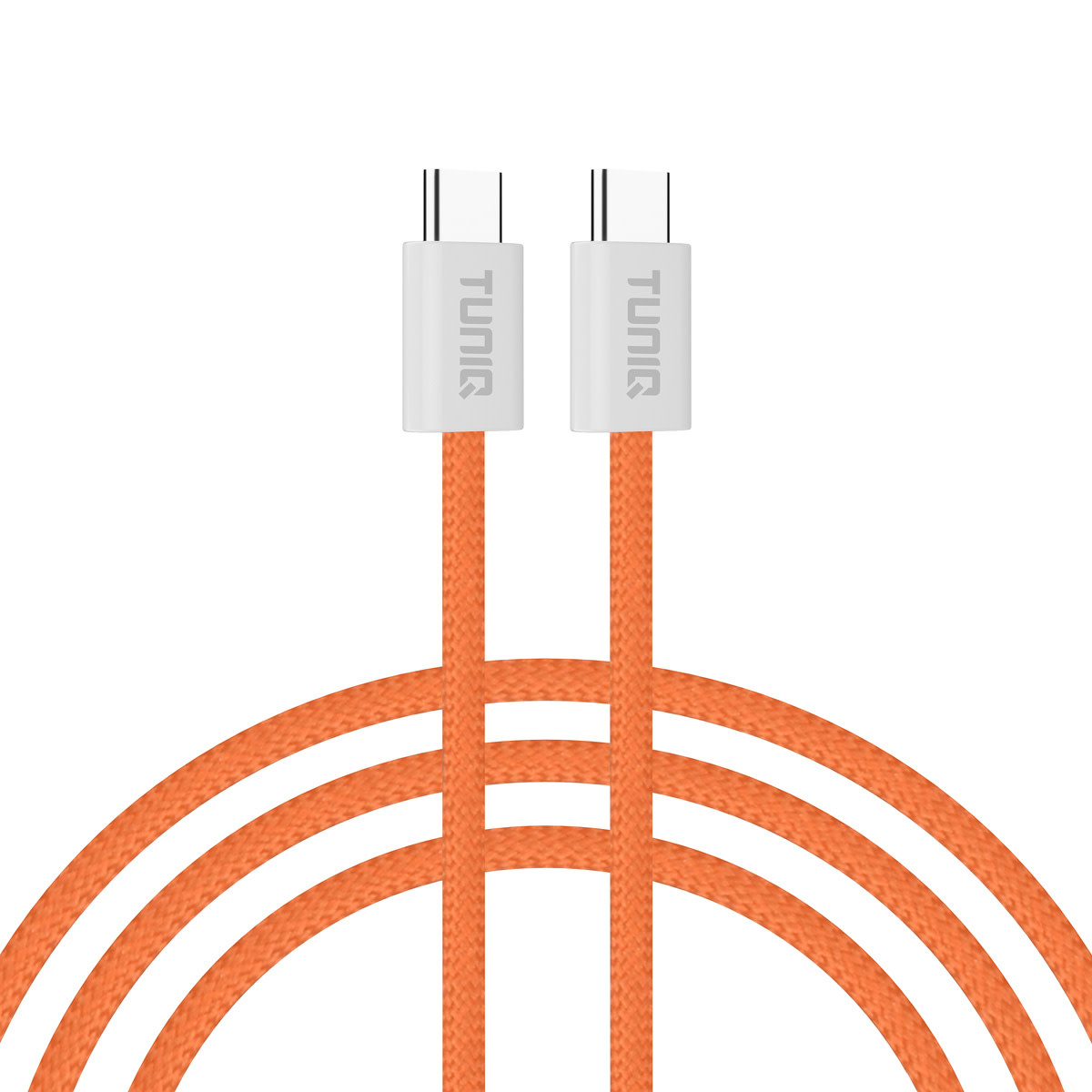 TUNIQ TUNIQ 60W USB-C naar USB-C Kabel 100cm - Snelle oplaadkabel - Oranje