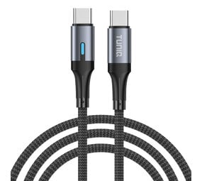 TUNIQ TUNIQ 60W Câble de charge rapide - USB-C vers USB-C Câble 100cm - Noir TUNIQ TUNIQ 60W Câble de charge rapide - USB-C vers USB-C Câble 100cm - Noir