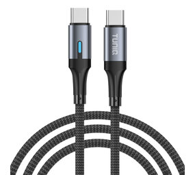 TUNIQ TUNIQ 60W USB-C to USB-C Cable 100cm - Fast charging cable - Black TUNIQ TUNIQ 60W USB-C to USB-C Cable 100cm - Fast charging cable - Black