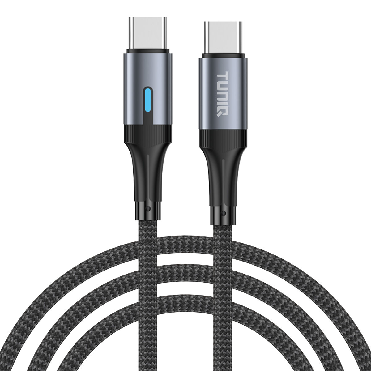 TUNIQ TUNIQ 60W USB-C naar USB-C Kabel 100cm - Snelle oplaadkabel - Zwart