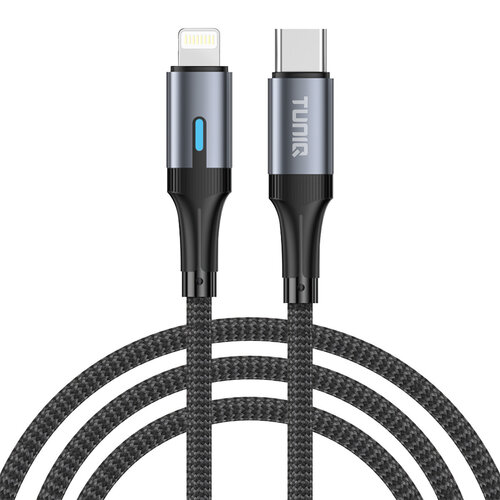 TUNIQ TUNIQ 27W USB-C to Lightning Cable 100cm - Fast charging cable - Black