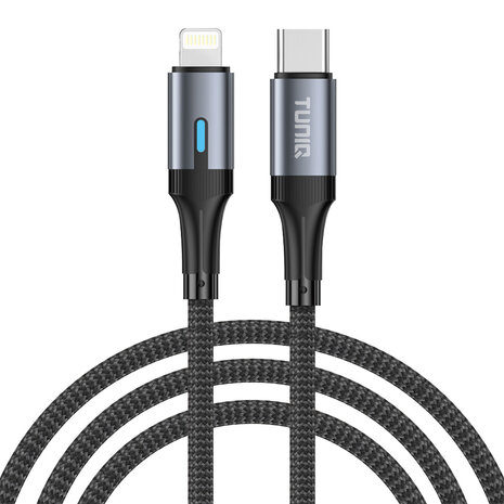 TUNIQ TUNIQ 27W USB-C zu Lightning Kabel 100cm - Schnellladekabel - Schwarz