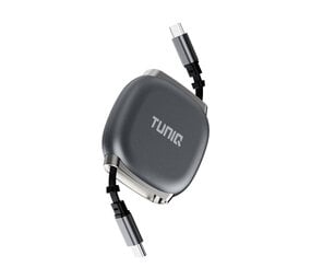 TUNIQ TUNIQ 100W Câble de charge rapide - USB-C vers USB-C Câble 100cm - Câble rétractable - Noir TUNIQ TUNIQ 100W Câble de charge rapide - USB-C vers USB-C Câble 100cm - Câble rétractable - Noir