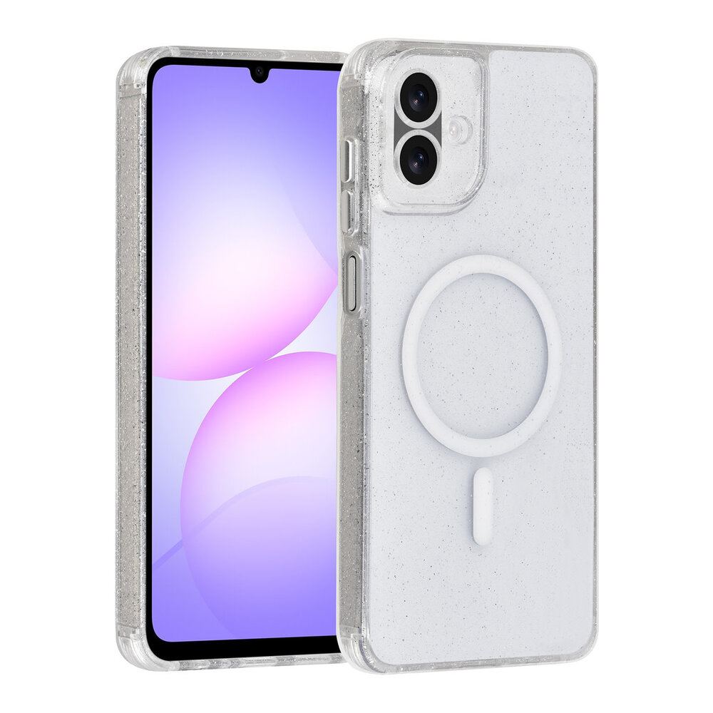 TUNIQ TUNIQ Galaxy A07 Back cover coque - Magsafe - Paillettes - Cintre - Transparent TUNIQ TUNIQ Galaxy A07 Back cover coque - Magsafe - Paillettes - Cintre - Transparent