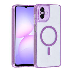 TUNIQ Galaxy A07 Back cover coque - Magsafe - Paillettes - Cintre - Violet