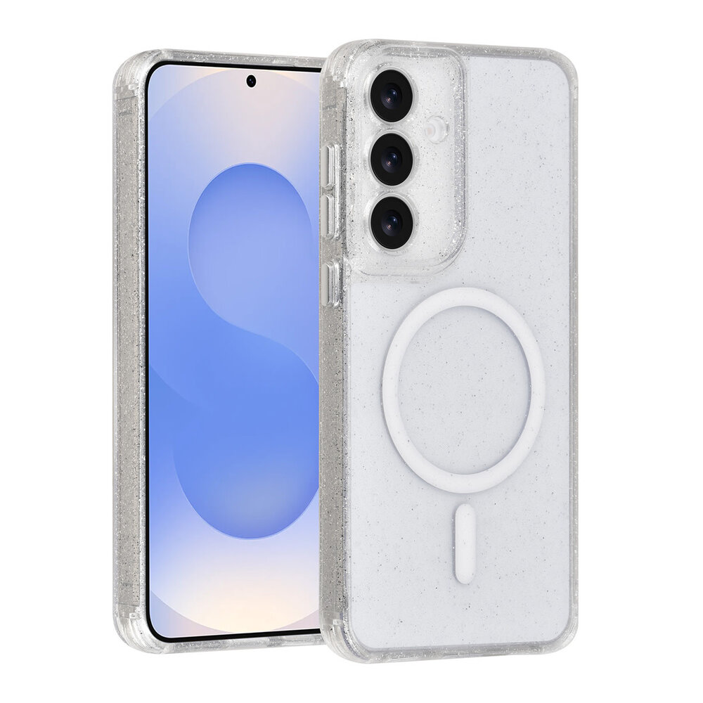 TUNIQ TUNIQ Galaxy S25 FE Back-Cover hul - Magsafe - Glitzer - Aufhänger - Transparent