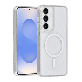 TUNIQ TUNIQ Galaxy S25 FE Back-Cover hul - Magsafe - Glitzer - Aufhänger - Transparent