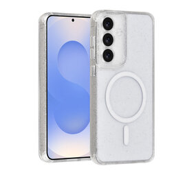 TUNIQ TUNIQ Galaxy S25 FE Back cover coque - Magsafe - Paillettes - Cintre - Transparent