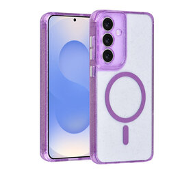 TUNIQ TUNIQ Galaxy S25 FE Back-Cover hul - Magsafe - Glitzer - Aufhänger - Lila