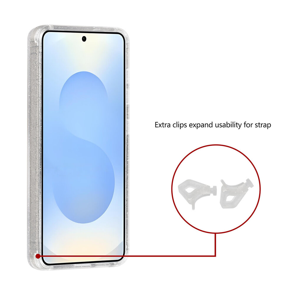 TUNIQ TUNIQ Galaxy S26 Back cover case - Magsafe - Glitter - Hanger - Transparent