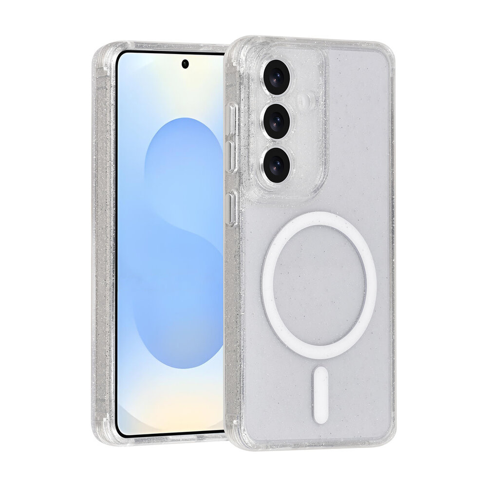 TUNIQ TUNIQ Galaxy S26 Back-Cover hul - Magsafe - Glitzer - Aufhänger - Transparent TUNIQ TUNIQ Galaxy S26 Back-Cover hul - Magsafe - Glitzer - Aufhänger - Transparent