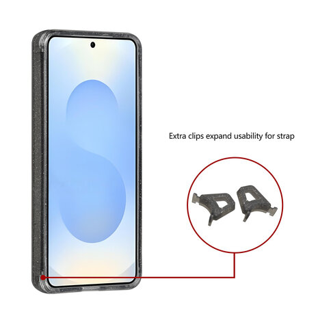 TUNIQ TUNIQ Galaxy S26 Back-Cover hul - Magsafe - Glitzer - Aufhänger - Schwarz