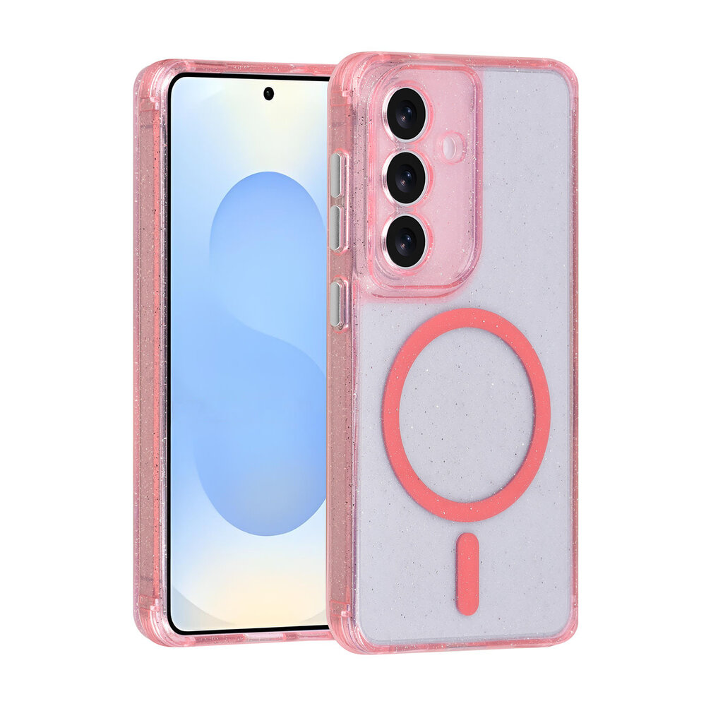 TUNIQ TUNIQ Galaxy S26 Back cover case - Magsafe - Glitter - Hanger - Pink