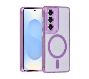 TUNIQ TUNIQ Galaxy S26 Back-Cover hul - Magsafe - Glitzer - Aufhänger - Lila