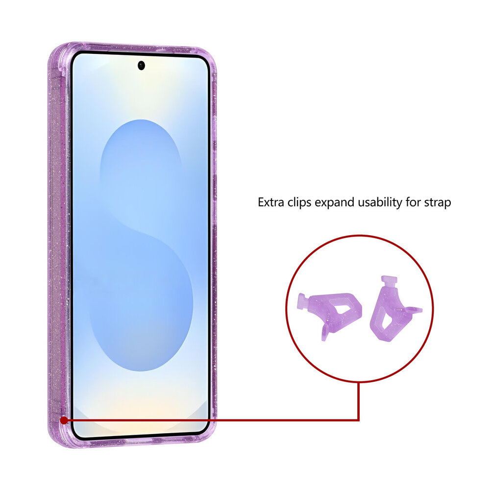 TUNIQ TUNIQ Galaxy S26 Back cover case - Magsafe - Glitter - Hanger - Purple