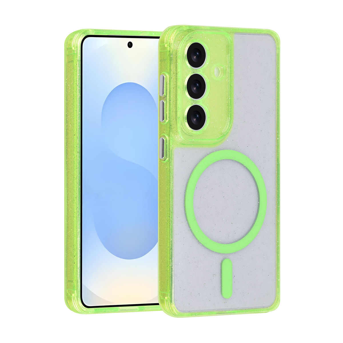 TUNIQ TUNIQ Galaxy S26 Backcover hoesje - Magsafe - Glitter - Hanger - Groen
