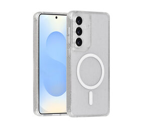 TUNIQ TUNIQ Galaxy S26 Plus Back cover coque - Magsafe - Paillettes - Cintre - Transparent TUNIQ TUNIQ Galaxy S26 Plus Back cover coque - Magsafe - Paillettes - Cintre - Transparent