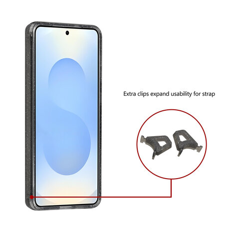 TUNIQ TUNIQ Galaxy S26 Plus Back cover case - Magsafe - Glitter - Hanger - Black