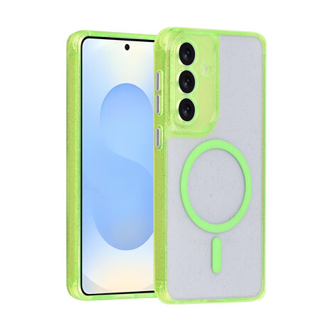 TUNIQ TUNIQ Galaxy S26 Plus Back cover case - Magsafe - Glitter - Hanger - Green