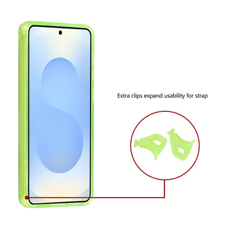 TUNIQ TUNIQ Galaxy S26 Plus Backcover hoesje - Magsafe - Glitter - Hanger - Groen