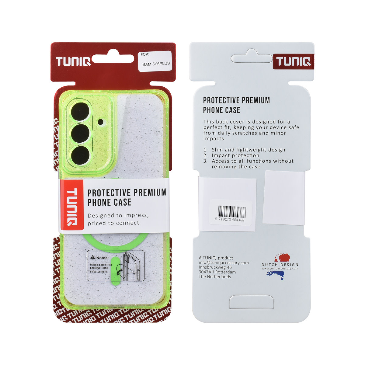 TUNIQ TUNIQ Galaxy S26 Plus Backcover hoesje - Magsafe - Glitter - Hanger - Groen, foto 3 van 3