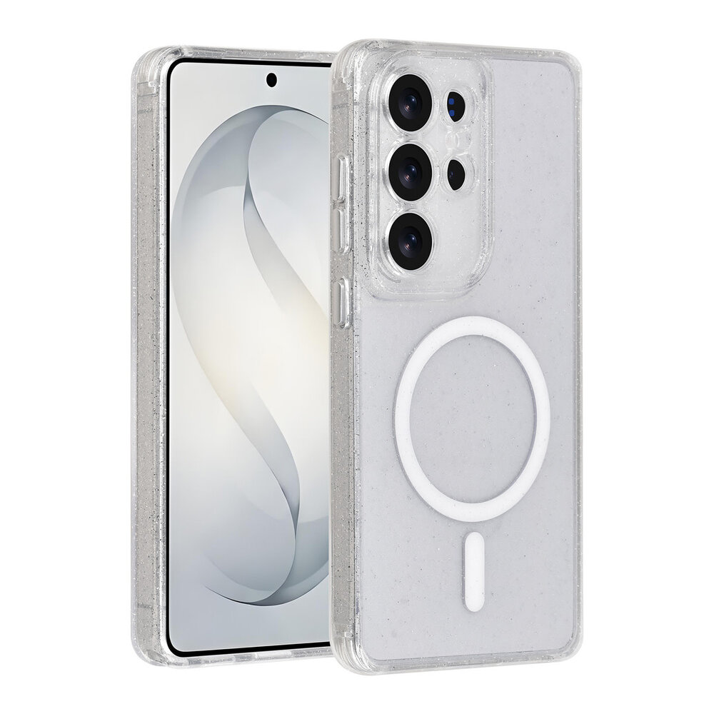 TUNIQ TUNIQ Galaxy S26 Ultra Back cover coque - Magsafe - Paillettes - Cintre - Transparent TUNIQ TUNIQ Galaxy S26 Ultra Back cover coque - Magsafe - Paillettes - Cintre - Transparent