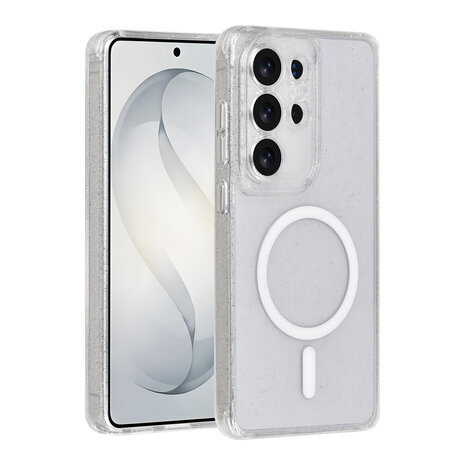 TUNIQ TUNIQ Galaxy S26 Ultra Back cover coque - Magsafe - Paillettes - Cintre - Transparent TUNIQ TUNIQ Galaxy S26 Ultra Back cover coque - Magsafe - Paillettes - Cintre - Transparent