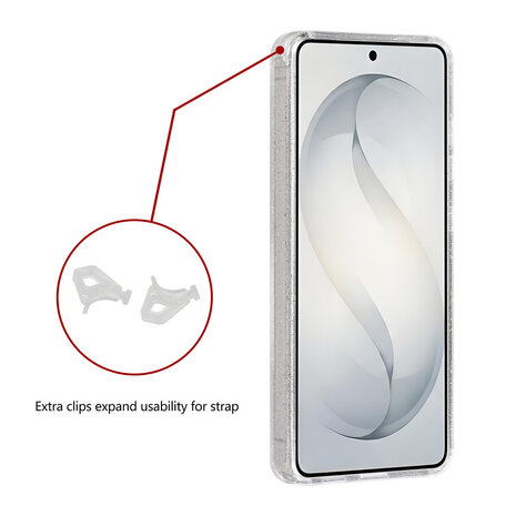 TUNIQ TUNIQ Galaxy S26 Ultra Back-Cover hul - Magsafe - Glitzer - Aufhänger - Transparent