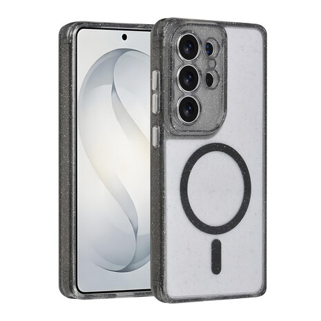 TUNIQ TUNIQ Galaxy S26 Ultra Back cover coque - Magsafe - Paillettes - Cintre - Noir TUNIQ TUNIQ Galaxy S26 Ultra Back cover coque - Magsafe - Paillettes - Cintre - Noir