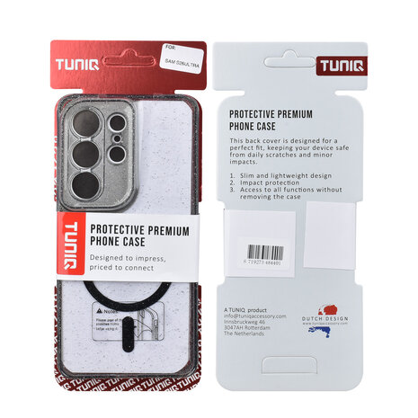 TUNIQ TUNIQ Galaxy S26 Ultra Back-Cover hul - Magsafe - Glitzer - Aufhänger - Schwarz