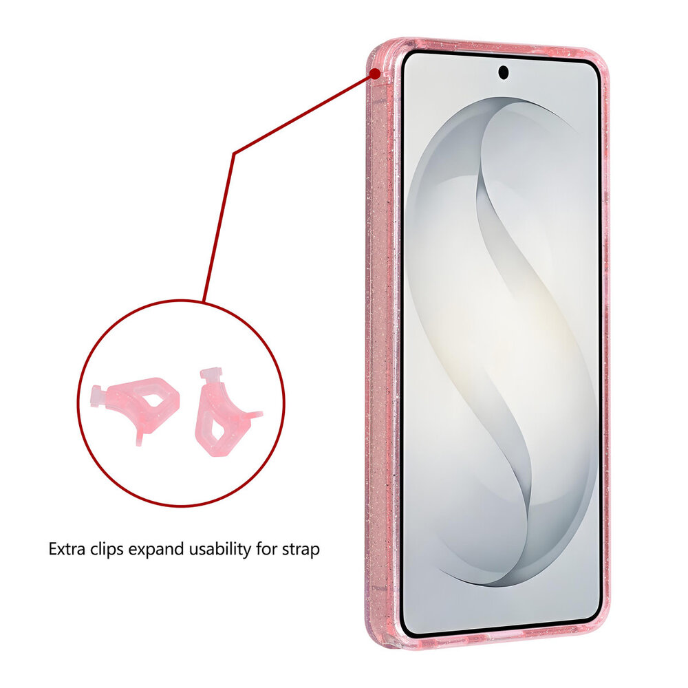 TUNIQ TUNIQ Galaxy S26 Ultra Backcover hoesje - Magsafe - Glitter - Hanger - Roze