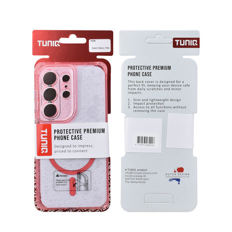 TUNIQ TUNIQ Galaxy S26 Ultra Back cover coque - Magsafe - Paillettes - Cintre - Rose