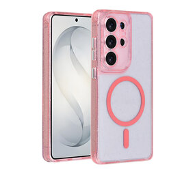 TUNIQ TUNIQ Galaxy S26 Ultra Backcover hoesje - Magsafe - Glitter - Hanger - Roze