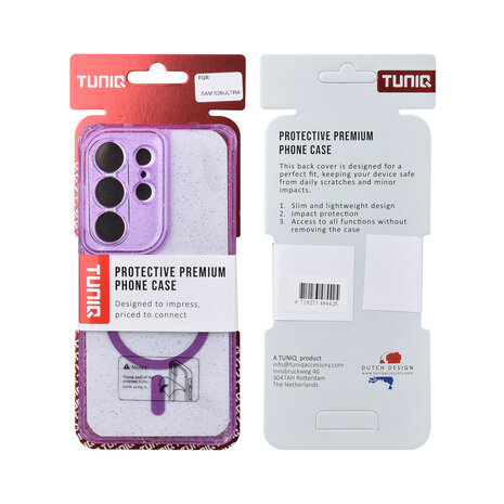 TUNIQ TUNIQ Galaxy S26 Ultra Backcover hoesje - Magsafe - Glitter - Hanger - Paars TUNIQ TUNIQ Galaxy S26 Ultra Backcover hoesje - Magsafe - Glitter - Hanger - Paars