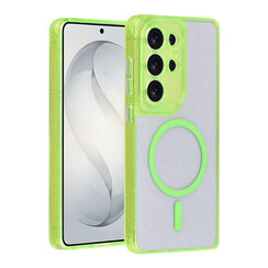 TUNIQ Galaxy S26 Ultra Back cover coque - Magsafe - Paillettes - Cintre - Vert