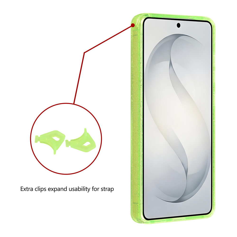 TUNIQ TUNIQ Galaxy S26 Ultra Back cover coque - Magsafe - Paillettes - Cintre - Vert