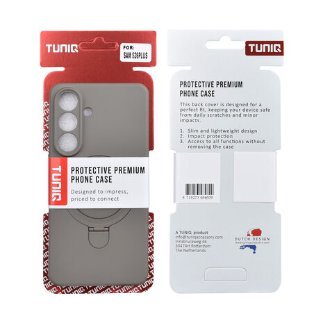 TUNIQ TUNIQ Galaxy S26 Plus Back cover coque - Magsafe With Ring Stand - Hanger - Titanium Grey