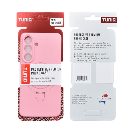 TUNIQ TUNIQ Galaxy S26 Plus Back-Cover hul - Magsafe With Ring Stand - Hanger - Sakura Pink TUNIQ TUNIQ Galaxy S26 Plus Back-Cover hul - Magsafe With Ring Stand - Hanger - Sakura Pink